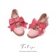 Iris Corolla Tulips Chunky Heel Shoes(Reservation/5 Colours/Full Payment Without Shipping)